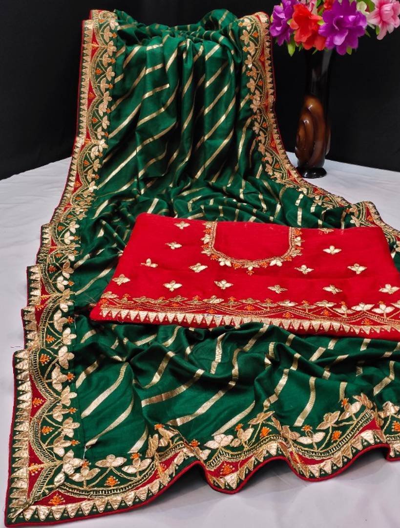 Beautiful Art Silk Saree with Blouse piece (Special Surprise Discount for Lucky customer)